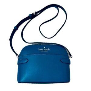 Kate Spade Dome Crossbody Dark Peacock Gold Bag Staci Saffiano Leather NWT $299